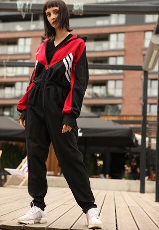 VINTAGE 90'S ADIDAS UNISEX JUMPSUIT OVERALL BLACK