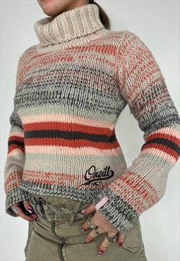 Vintage 90s ONeill Jumper Knit Chunky Sweater Turtleneck Y2k