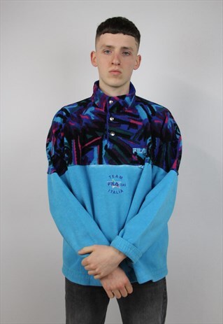 VINTAGE FILA ZIP UP FLEECE JUMPER