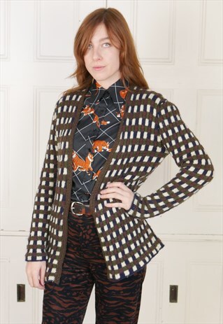 80S OVERSIZED KNIT CARDIGAN