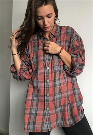 VINTAGE FLANNEL OVERSIZED RETRO UNISEX SHIRT