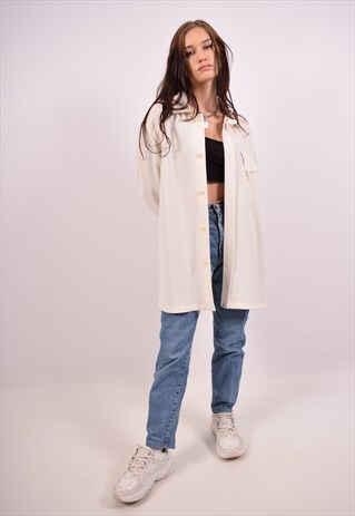 VINTAGE GIORGIO ARMANI LONG LINE SHIRT WHITE