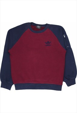 Adidas 90's Spellout Pullover Sweatshirt XLarge Blue