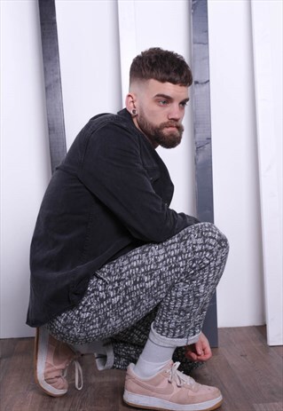 VINTAGE 90S PATTERNED CRAZY PRINT TROUSERS. UNISEX. GYM