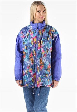 VINTAGE PUFFY PARKA JACKET RAINBOW