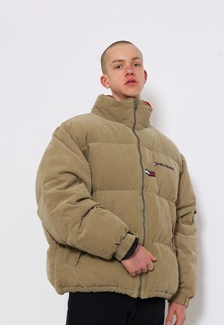 VINTAGE TOMMY HILFIGER CORDUROY PUFFER JACKET