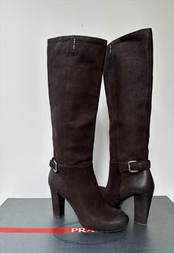 Vintage Prada Leather Boots on Heels