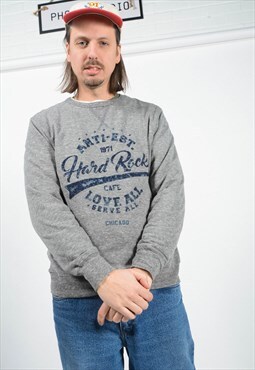 Vintage 90s Hard Rock Cafe Sweatshirt Grey
