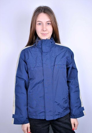 VINTAGE BLUE TRAVEL JACKET, 90S OUTDOOR JACKET
