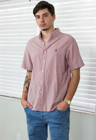 VINTAGE POLO RALPH LAUREN SHIRT LOGO 90S M 4.9