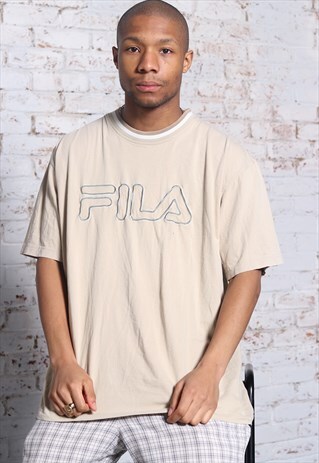 beige fila shirt