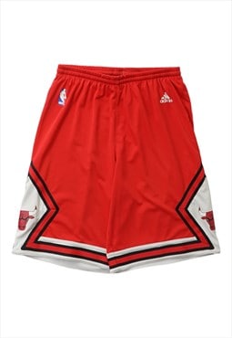 Vintage Adidas NBA Chicago Bulls Red Sports Shorts Womens