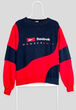 Vintage Reworked Reebok Sweatshirt Spell Out Embroidered S