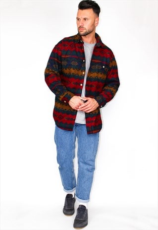 VINTAGE AZTEC PRINT SHIRT