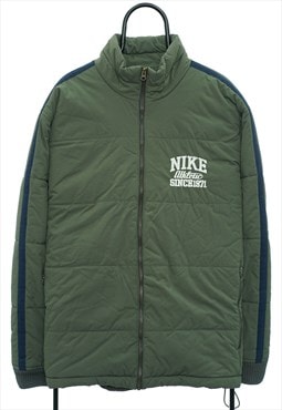 Vintage Nike Athletic Khaki Puffer Coat Mens