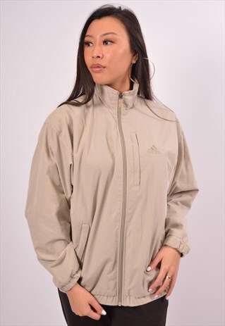 VINTAGE ADIDAS TRACKSUIT TOP JACKET KHAKI