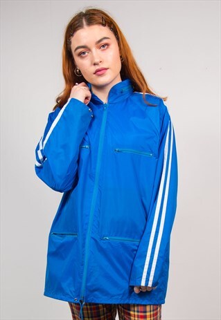 Vintage 90's Blue Cagoule Windbreaker Jacket | The Vintage Scene | ASOS ...