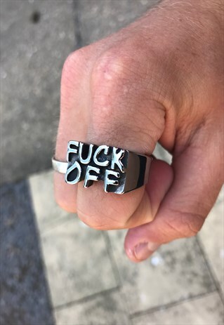 FUCK OFF RING- SILVER