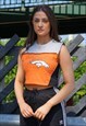 Reworked Vintage Patchwork Colourblock NFL Vest Womens
