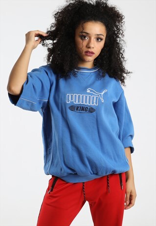 90S PUMA KING EMBROIDERED SPELL OUT SWEATSHIRT