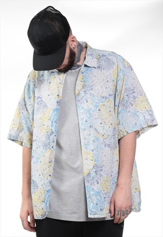 VINTAGE ABSTRACT PRINT 90S SHIRT
