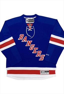 Reebok NHL New York Rangers Blue Hockey Jersey L