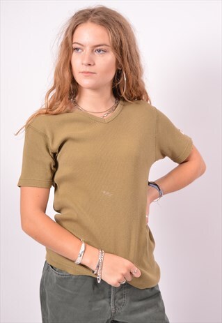 VINTAGE LEVI'S T-SHIRT TOP KHAKI