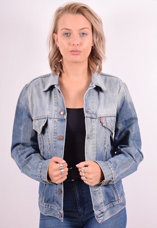 LEVI'S WOMENS VINTAGE DENIM JACKET MEDIUM BLUE 90S