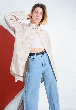 TIMBERLAND STRIPE SHIRT IN BEIGE.