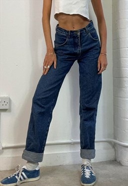Vintage 90's Straight Leg Mid Rise Jeans Blue