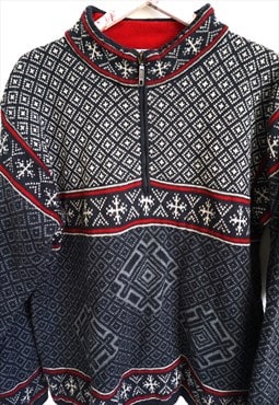 Vintage Norwegian Sweater Jumper Cardigan Wool Pullover