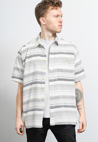 VINTAGE AZTEC PATTERNED SHIRT