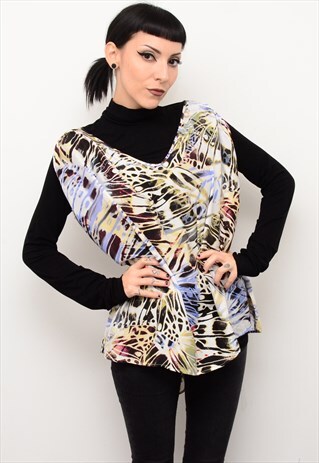 VINTAGE 90'S INDIE ABSTRACT PATTERNED SLOUCHY TUNIC TOP