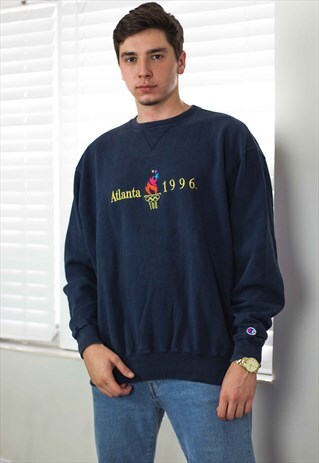 VINTAGE CHAMPION SWEATSHIRT LOGO OLYMPICS 1996 XXL 20.1