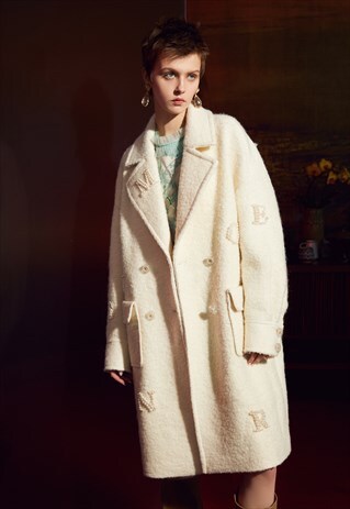 WHITE WINTER LONG COAT