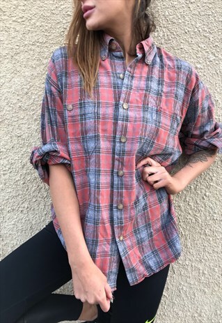 VINTAGE FLANNEL OVERSIZED RETRO UNISEX SHIRT