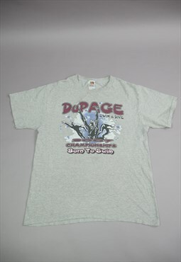 Vintage 2007 Swim Competition Graphic T-Shirt in Grey