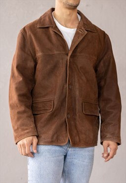 Vintage Leather Jacket Devred in Brown M