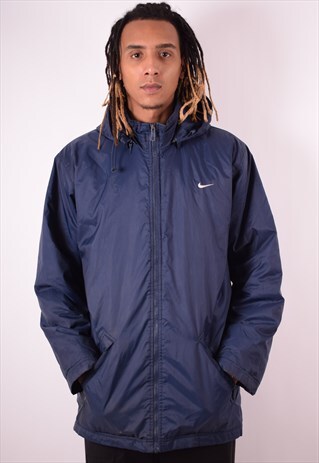 NIKE MENS VINTAGE JACKET LARGE BLUE 90S