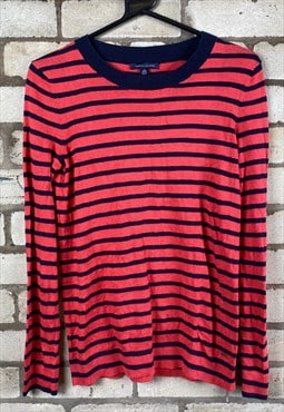 Red and Navy Striped Tommy Hilfiger Womens XS