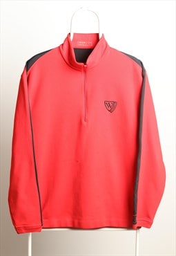 Vintage Nike Golf Wildwood CC Logo 1/3 zip Sweatshirt Red M