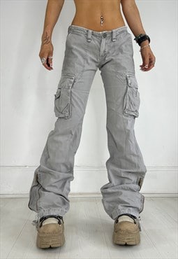 Vintage Y2k Cargo Pants Low Rise Baggy Army Grunge Street