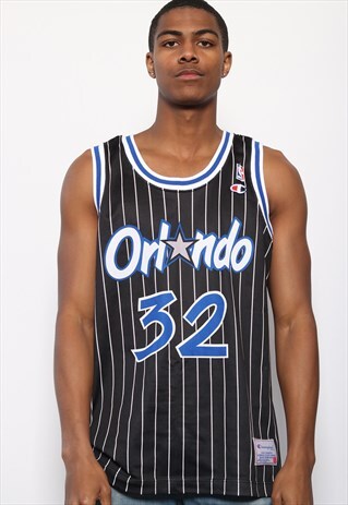 VINTAGE CHAMPION ORLANDO MAGIC NBA LOGO JERSEY VEST BLUE