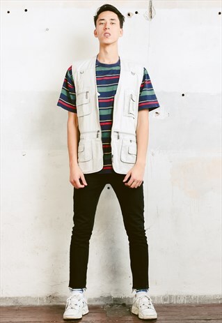VINTAGE 90S CARGO VEST GILET