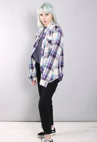 VINTAGE CHECK FLANNEL SHIRT