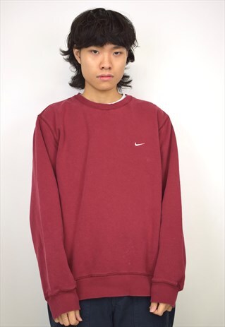 VINTAGE 90S NIKE TICK MAROON SWEATSHIRT