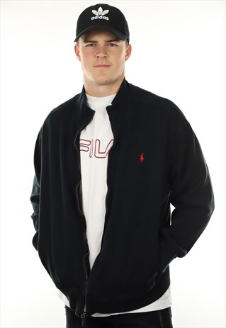 VINTAGE RALPH LAUREN SMALL LOGO ZIP UP SWEATSHIRT JUMPER