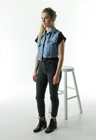 SLEEVELESS JEANS JACKET / SLEEVELESS BOXY VEST
