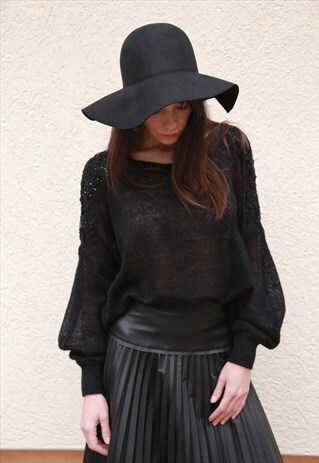 MAXI BLOUSE/SWEATER/COZY PULLOVER/EMBELLISHED TOP/F1580