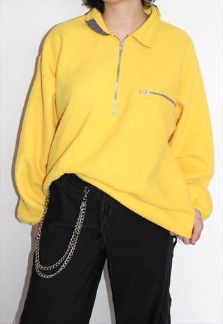 YELLOW UNISEX 90S FLEECE